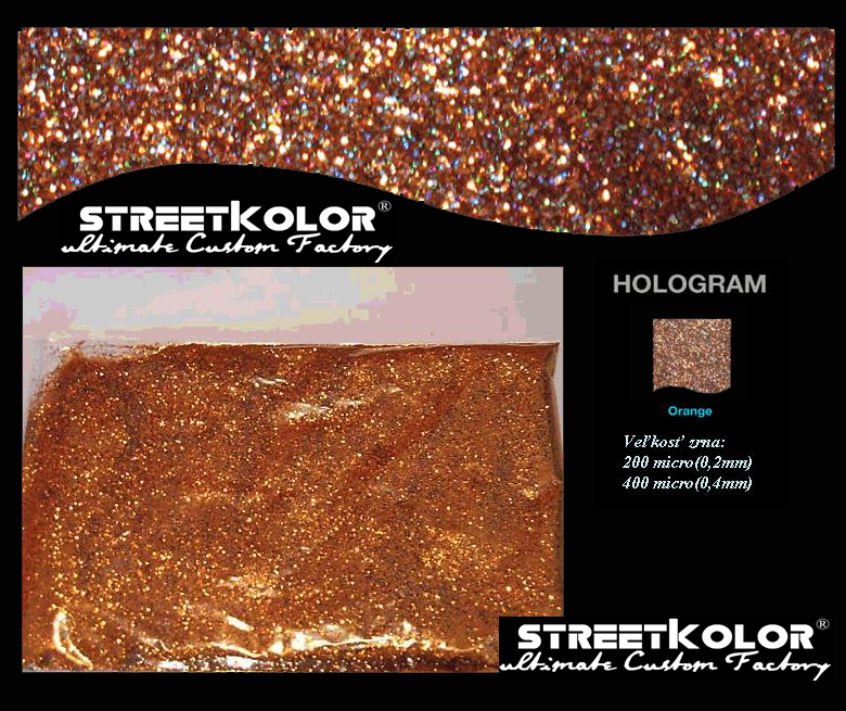 KolorPearl Brilliant farba riedidlová, Odtieň Hologram Oranžový,400micro