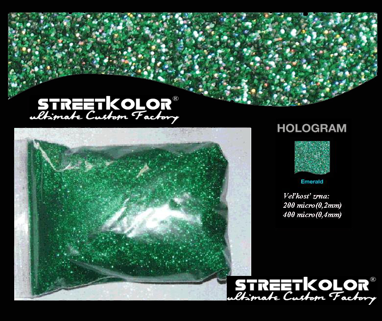 Hologram Zelený Tmavý, 50 gramov, 400 micro=0,4mm