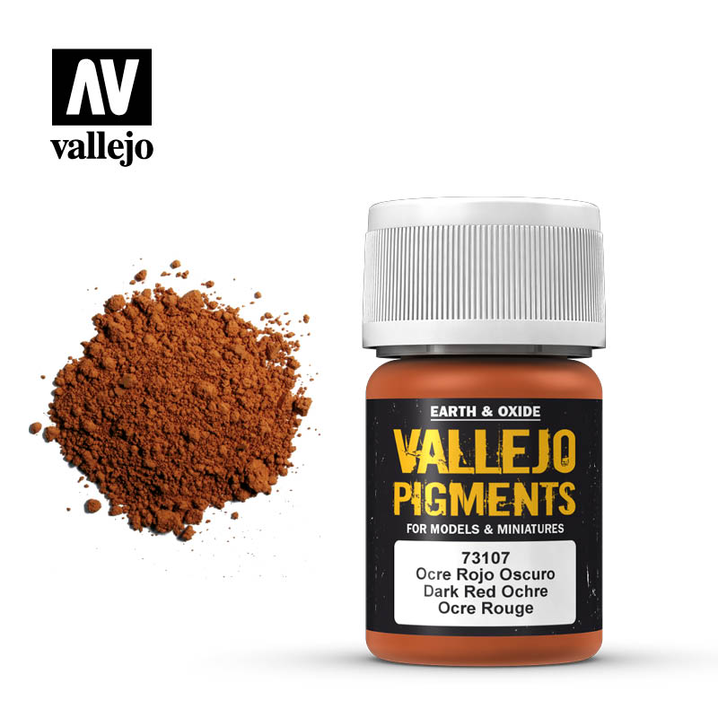 Vallejo pigment - DARK RED OCHRE 73107, 35ml