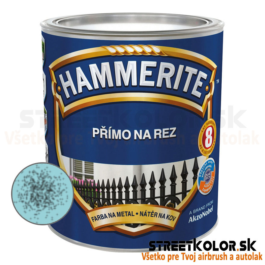 Hammerite Priamo na hrdzu, Svetlo Modrý kladivkový, 250ml