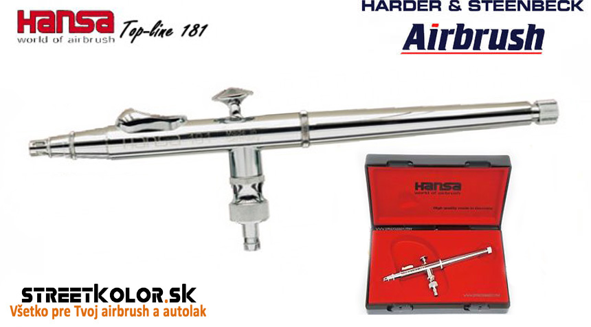 Airbrush striekacia pištoľ HARDER & STEENBECK Hansa Topline 181 Chrome 0,2 mm