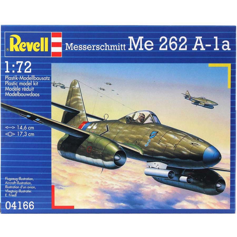 Revell Messerschmitt Me 262 A-1a Model Set lietadlo 1:72, 56 dielov