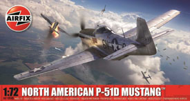 Airfix North American P-51D Mustang Model Set lietadlo 1:72, 53 dielov