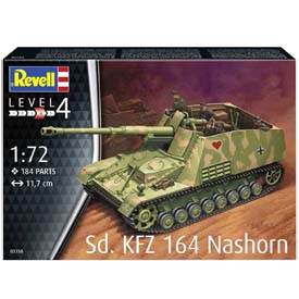 Revell Sd.Kfz. 164 Nashorn Model Set Tank 1:72, 184 dielov