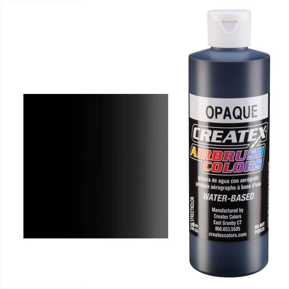 CreateX Čierna 5211 Nepriehľadná 240ml airbrush farba