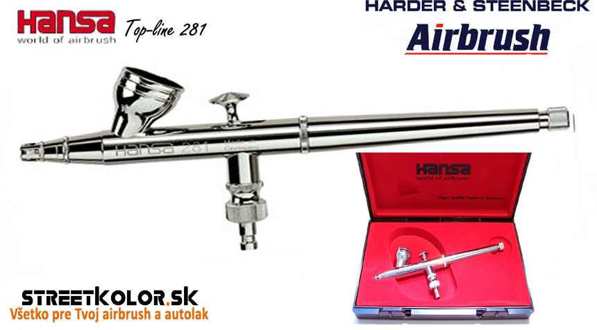 Airbrush striekacia pištoľ HARDER & STEENBECK Hansa Topline 281 Chrome 0,2 mm