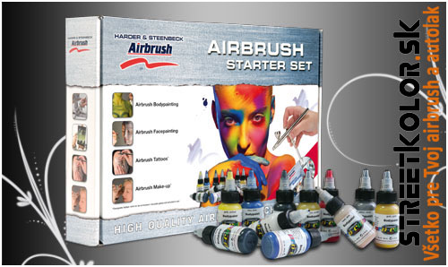 Airbrush štartovací Set Body Edition HARDER & STEENBECK s kompresorom, pištoľou