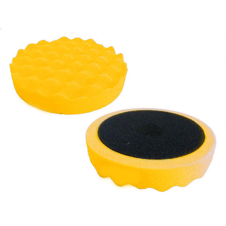 Velcro profilovaný leštiaci kotúč na suchý zips, tvrdý, Žltý, 150mm, 2,5cm