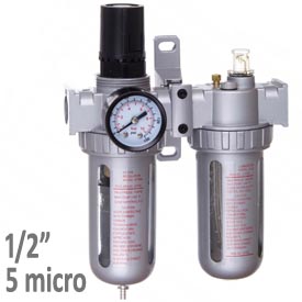 Jednotka úpravy vzduchu vnútorný závit:1/2" - regulátor, filter, olejovač, 5µm