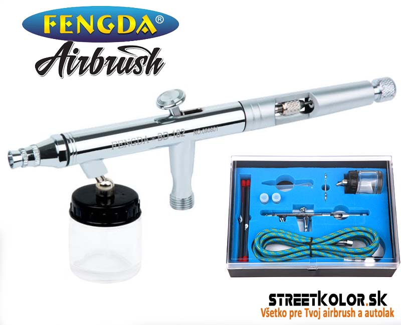 Airbrush pištoľ FENGDA FE-182K 0,3+0,5+0,8 mm ihla a tryska + hadica