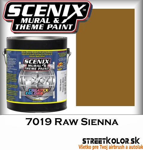CreateX Scenix 7019 Raw Sienna farba 3,8 l + 4015 aktivátor 60 ml
