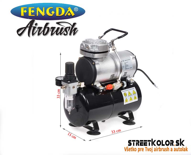 Airbrush kompresor FENGDA ® AS-186 s 3l vzdušníkom