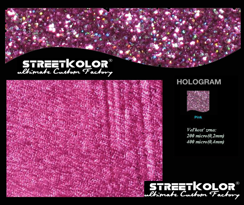 KolorPearl Brilliant farba riedidlová, Odtieň Hologram Ružový,400micro