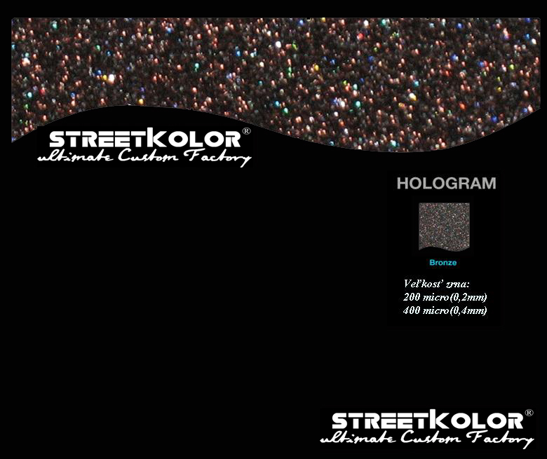 KolorPearl Brilliant farba riedidlová, Odtieň Hologram Bronzový,400micro
