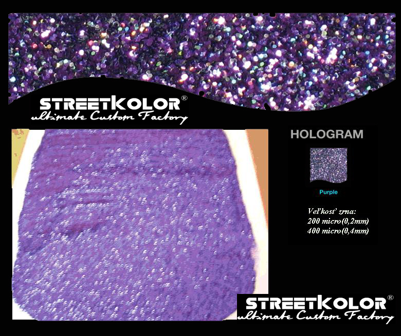 KolorPearl Brilliant farba riedidlová, Odtieň Hologram Purpurový,400micro