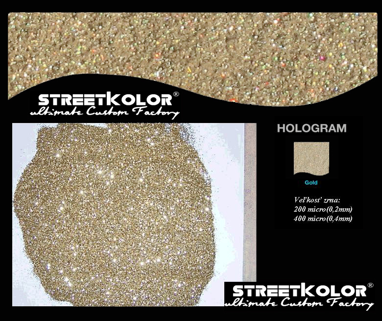 KolorPearl Brilliant farba riedidlová, Odtieň Hologram Zlatý,400 micro 