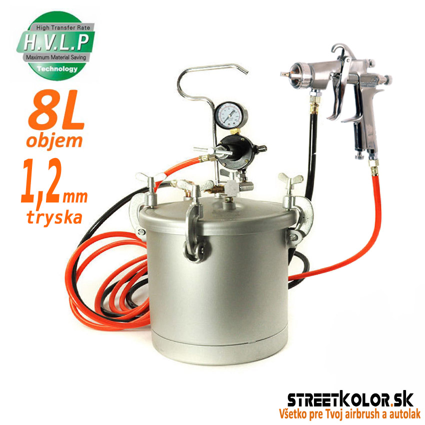 Striekacia pištoľ so spodnou 8l nádobou  Auarita W-200 HVLP 1,0mm