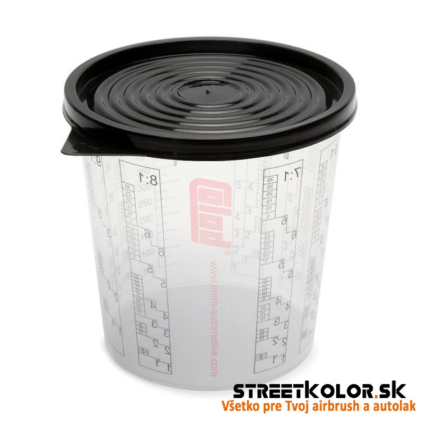 Miešací pohár s viečkom Colad, Objem: 1400 ml -  Na miešanie farieb a lakov