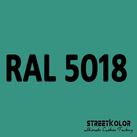 RAL 5018 akrylová auto farba lesklá alebo matná 1 liter + tužidlo + riedidlo