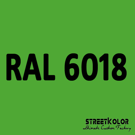RAL 6018 akrylová auto farba lesklá alebo matná 1 liter + tužidlo + riedidlo