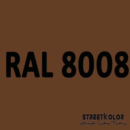 RAL 8008 akrylová auto farba lesklá alebo matná 1 liter + tužidlo + riedidlo