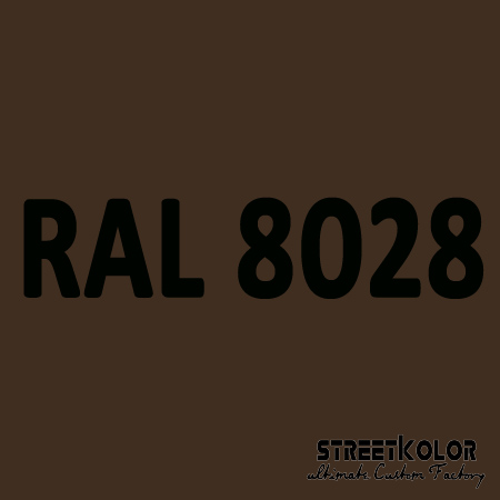 RAL 8028 akrylová auto farba lesklá alebo matná 1 liter + tužidlo + riedidlo
