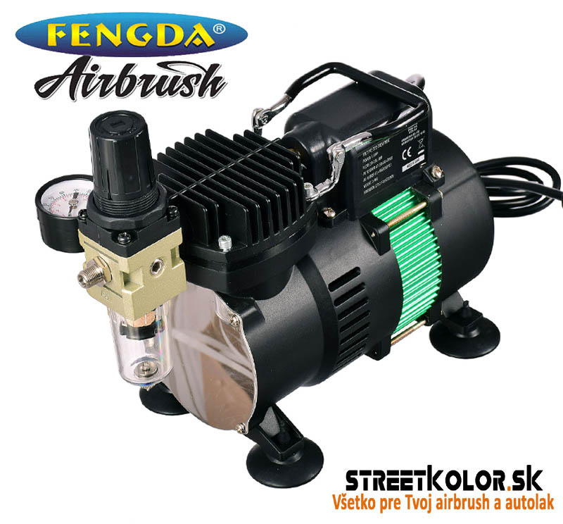 Airbrush kompresor FENGDA ® AG-320 s dvomi ventilátormi pre maximálne chladenie