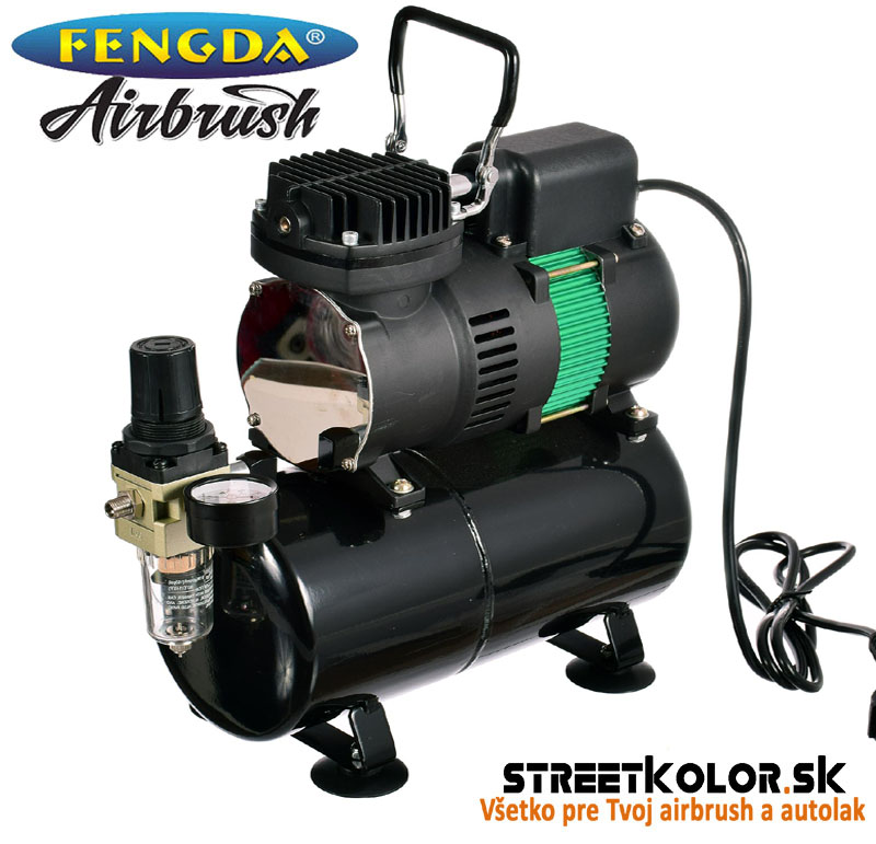 Airbrush kompresor FENGDA ® AG-326 s dvomi ventilátormi pre maximálne chladenie