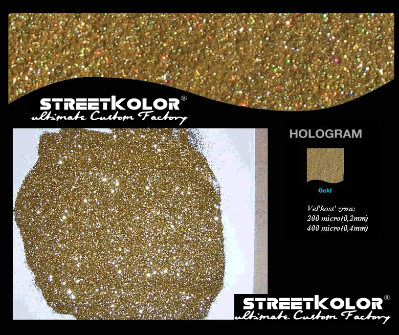 Hologram Zlatý Tmavý, 50 gramov, 400 micro=0,4mm