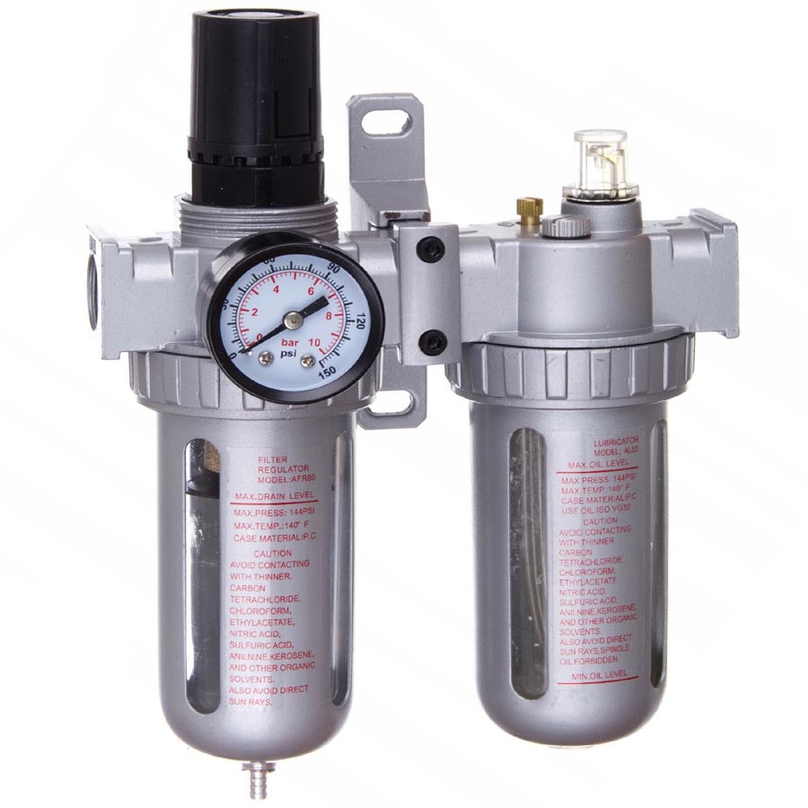 Jednotka úpravy vzduchu vnútorný závit:1/2" - regulátor, filter, olejovač, 10µm