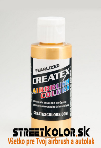 CreateX 5307 Saténovo Zlatá Perleťová airbrush farba 120 ml