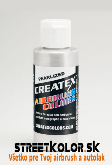CreateX 5308 Strieborná Perleťová airbrush farba 120 ml