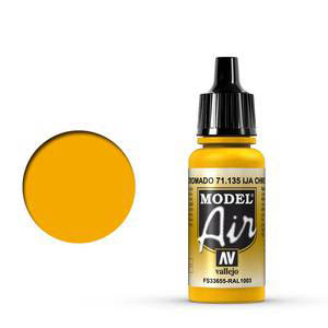 MEGA AKCIA: Vallejo 71.135 chrómová žltá airbrush farba 17 ml
