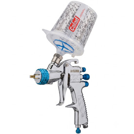 Anest Iwata Air Gunsa AZ3 HTE2 1,3mm striekacia pištoľ pre farbu a lak + Adaptér + vymeniteľná bezodpadová 7000ml nádobka, Model 2026