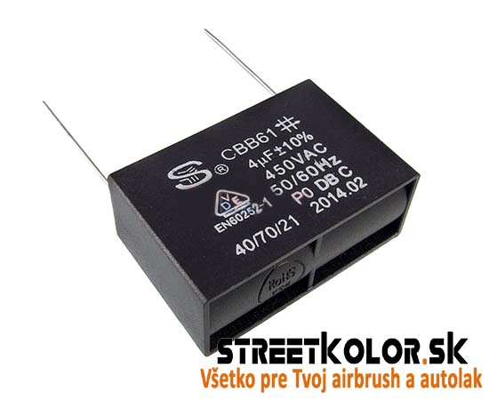 Rozbehový kondenzátor CBB61: 3µF pre kompresory