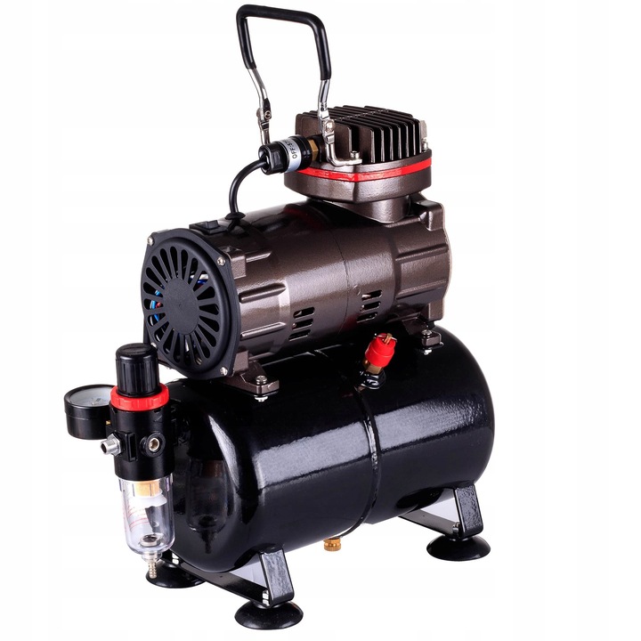 Bezolejový jednoválcový airbrush kompresor ROYALMAX TC-80T, iba 47dB