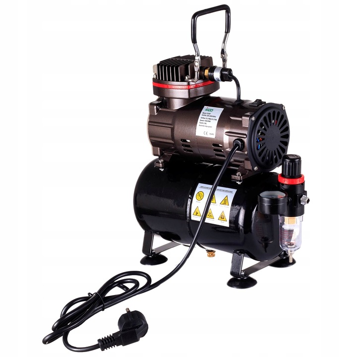Bezolejový jednoválcový airbrush kompresor ROYALMAX TC-80T, iba 47dB