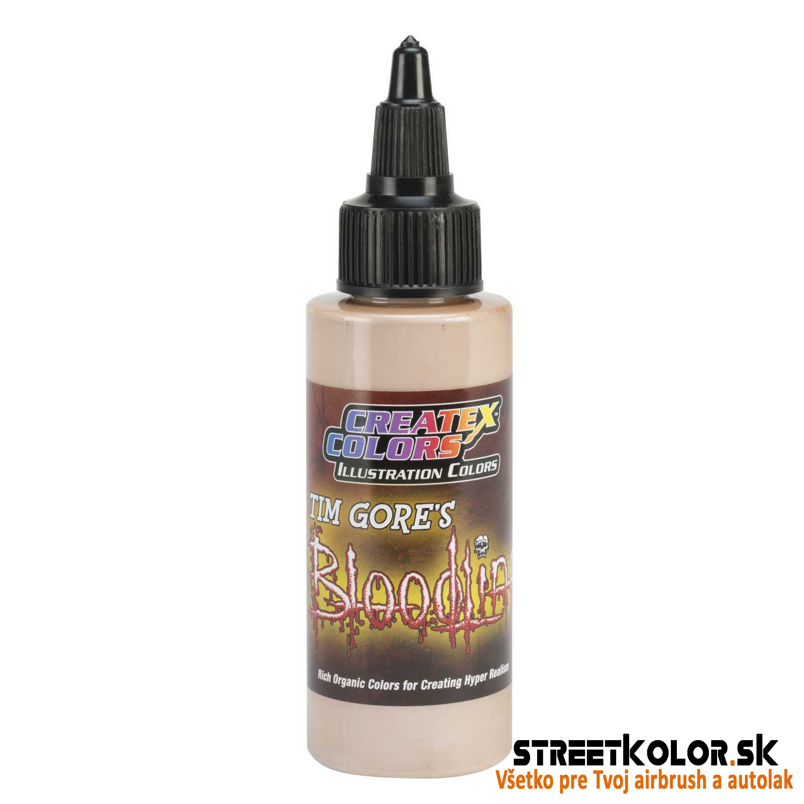 Ilustračná Svetlá espresso airbrush farba CreateX 60 ml