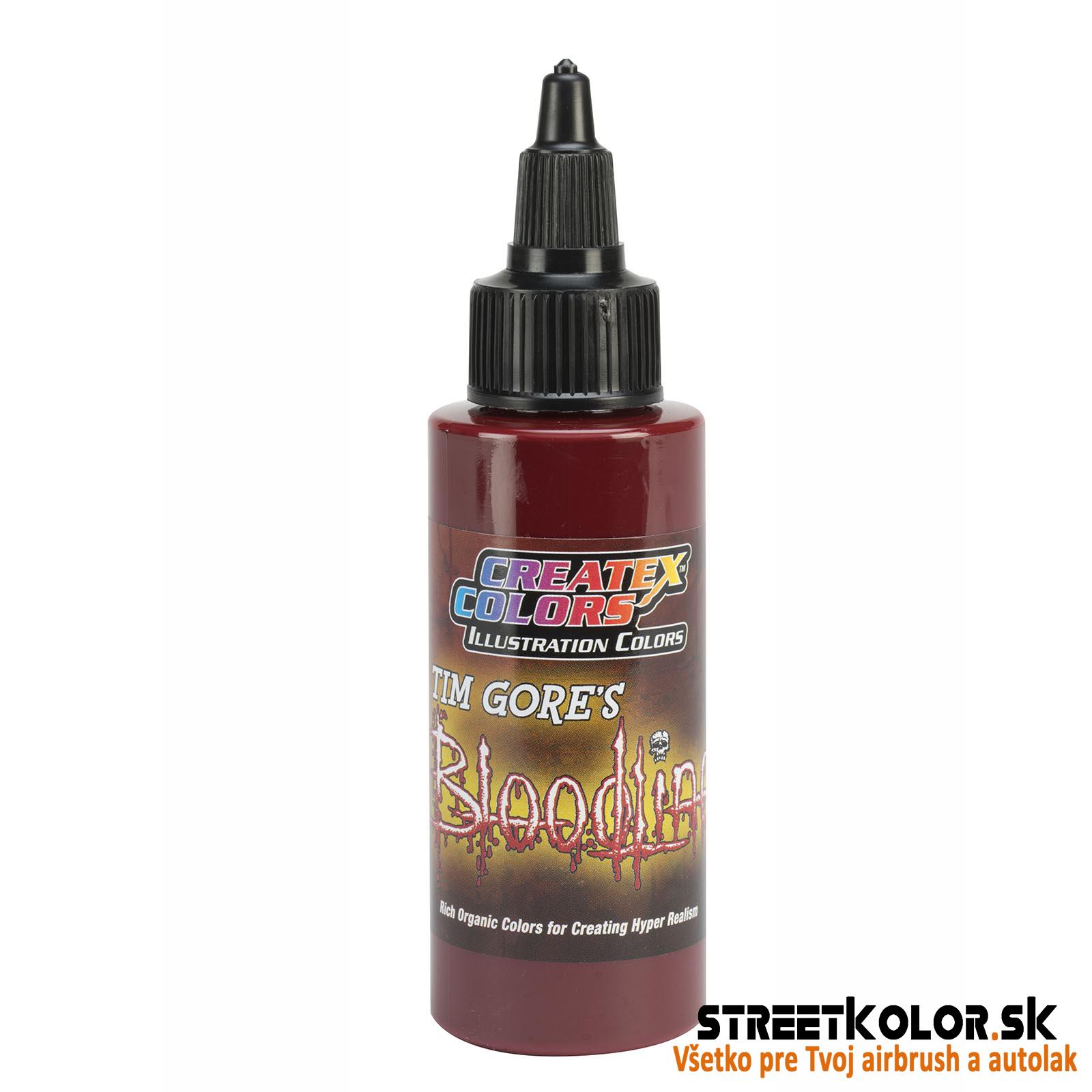 Ilustračná Karmínovočervená airbrush farba CreateX 60 ml