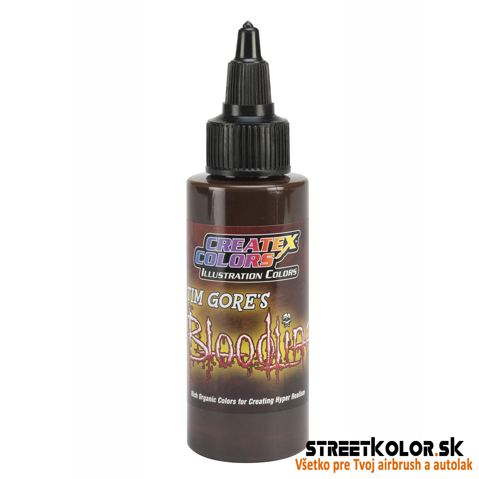 Ilustračná Tmavohnedá airbrush farba CreateX 60 ml