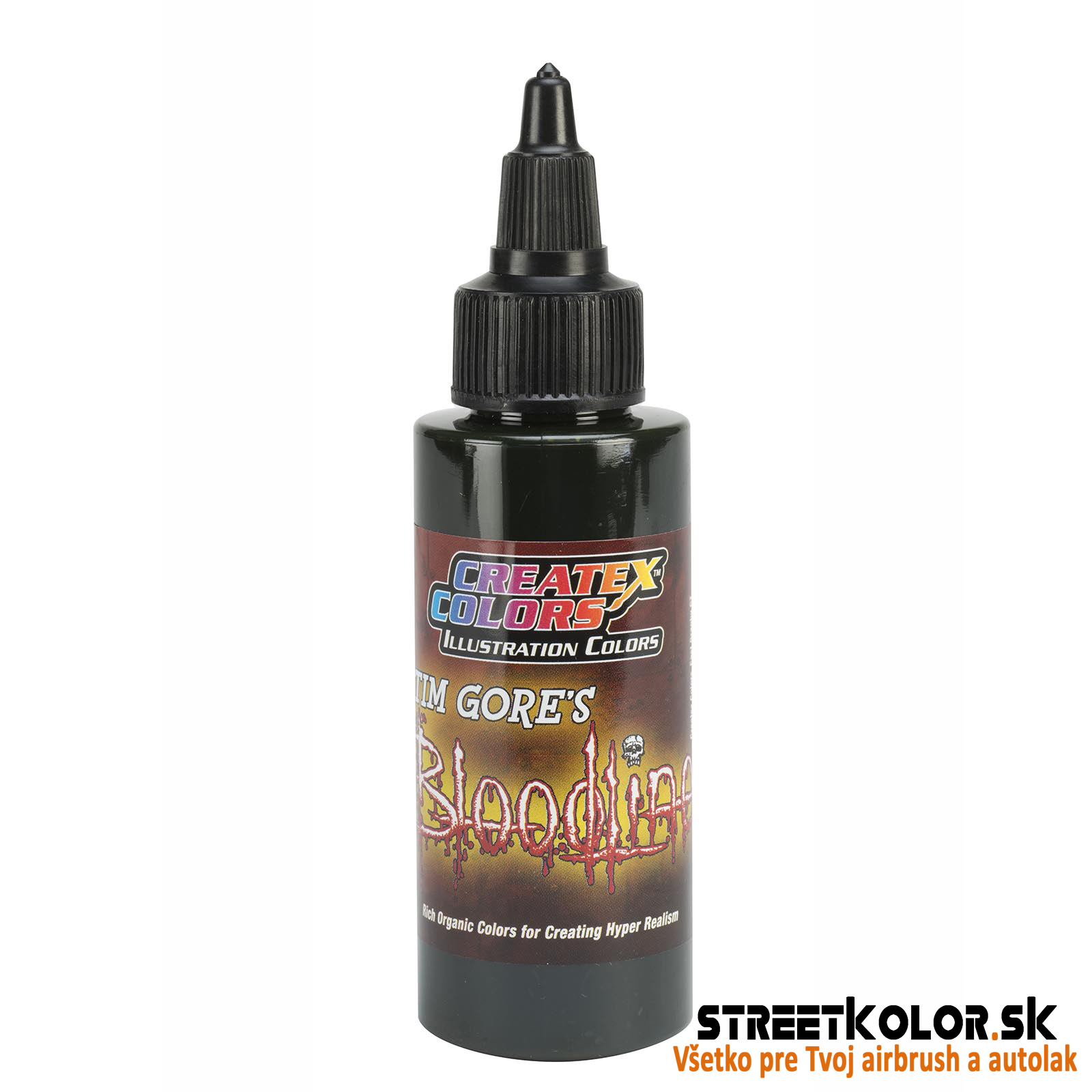 Ilustračná Tmavozelená airbrush farba CreateX 60 ml