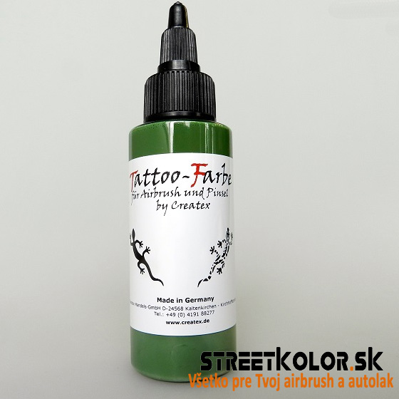 CreateX zelená tetovacia farba 60ml