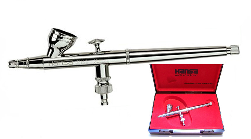 Airbrush striekacia pištoľ HARDER &amp; STEENBECK Hansa Topline 281 Chrome 0,2 mm (HANSA 281 CHROME 0,2MM)