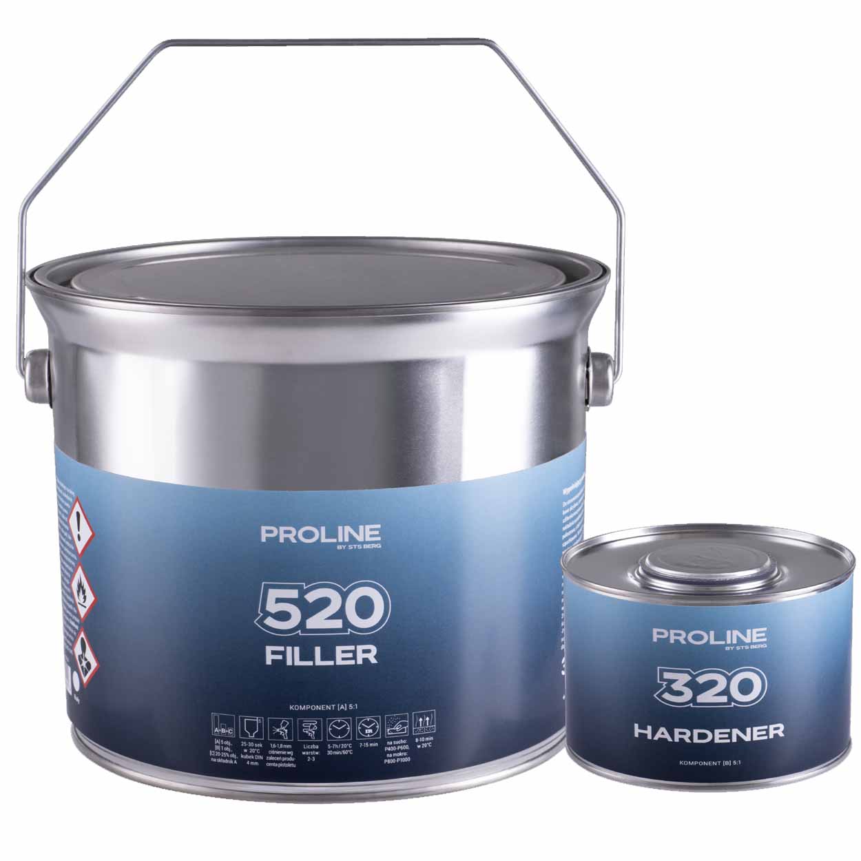 Akrylový plnič tmavosivý PROLINE 520 HS 5:1 (2,5l + 500 ml)