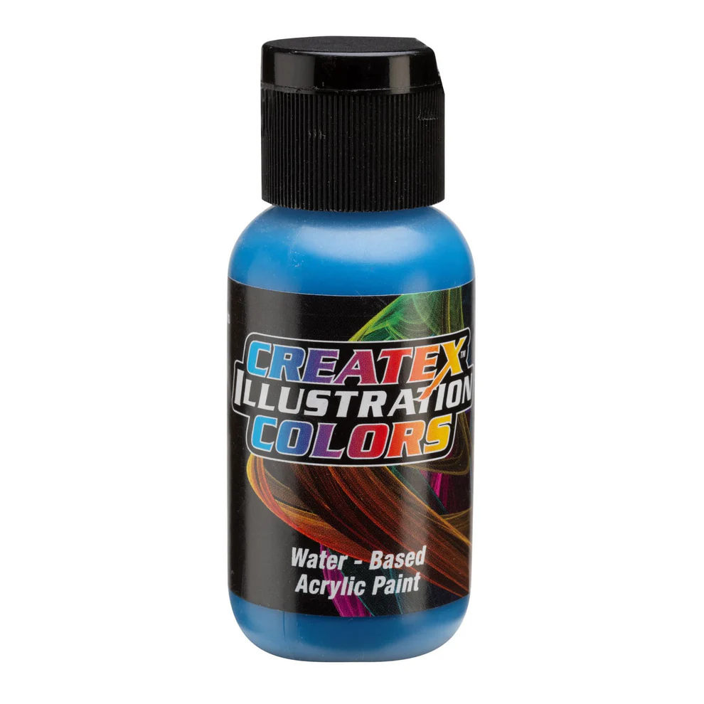 Ilustračná CMYK CYAN Svetlomodrá airbrush farba CreateX 30 ml – 5095 CMYK Cyan