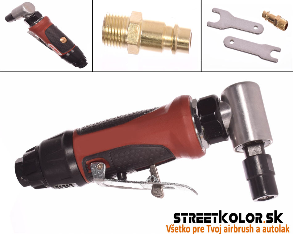 Profesionálna pneumatická stopková brúska KolorTech AT-7034N 6mm, 4 rýchlosti, 100l/min./6,2bar
