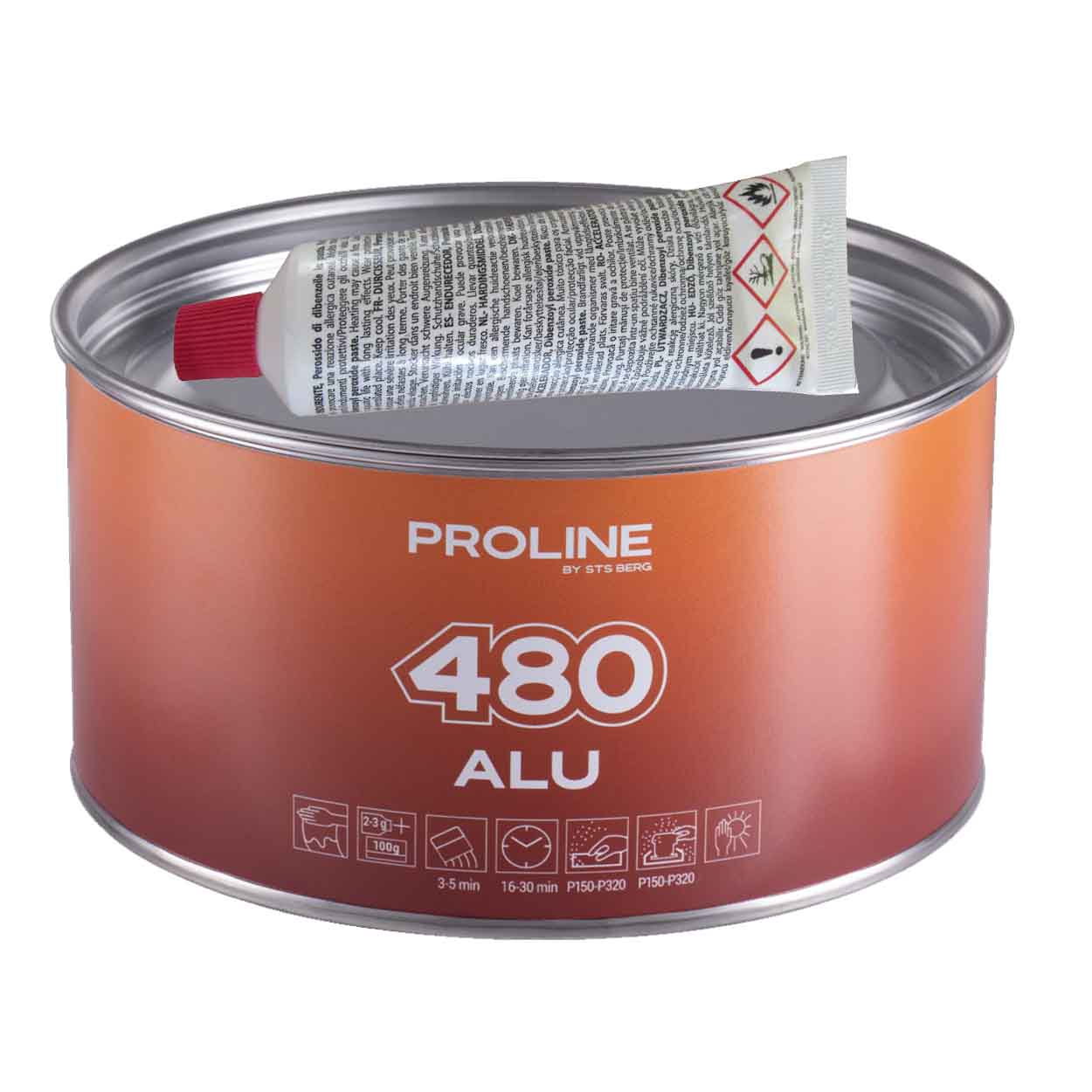 Hliníkový tmel PROLINE 480 ALU, hmotnosť: 1500 g