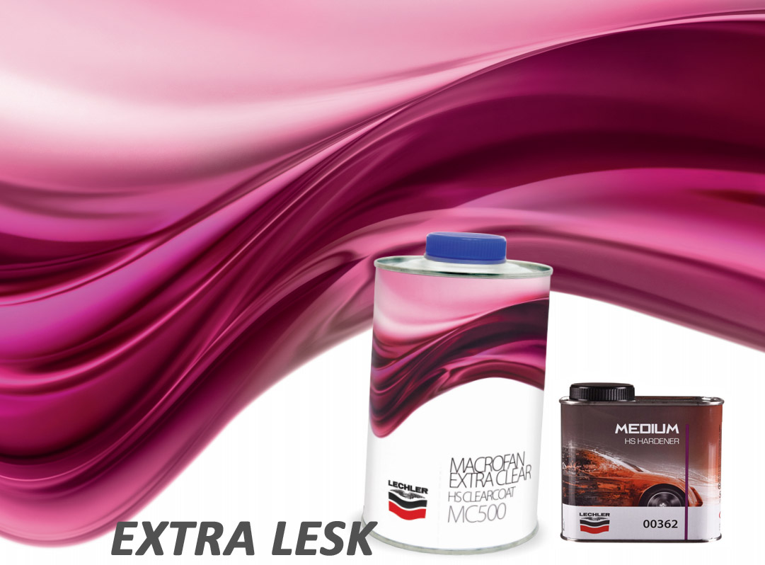 Lechler MC500 EXTRA HS bezfarebný lak 4l + 2l tužidlo 2:1, Pre perleť a metalízu