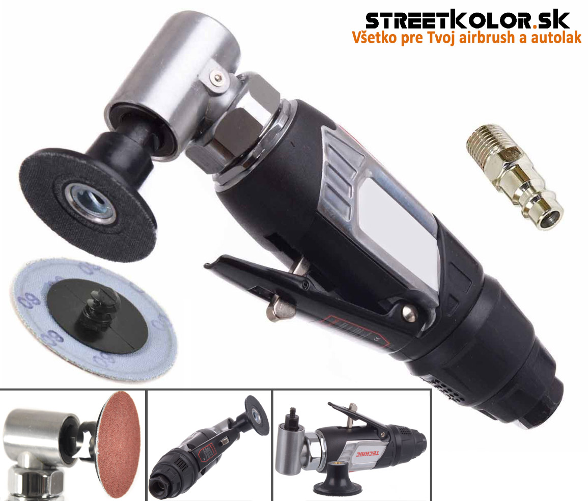 Profesionálna pneumatická stopková brúska ROLOC SYSTÉM KolorTech AT-7037DM, 50mm, 4 rýchlosti, upínacia klieština: 6mm, 115l/min. / 6,2bar ()