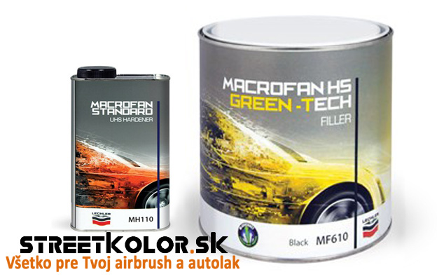 Plnič čierny Lechler GREEN-TECH MF610 Low VOC, Plnič 1000 ml  + 200 ml tužidla